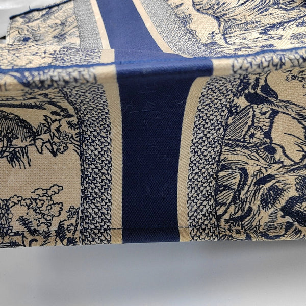 Authenticated pre-owned Book Tote Medium Canvas Blue - Tote Bag at Looply