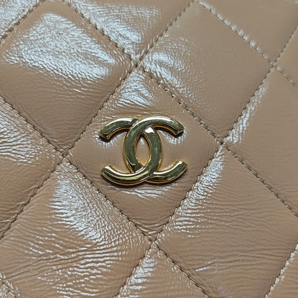 24B Quilted Calfskin Beige