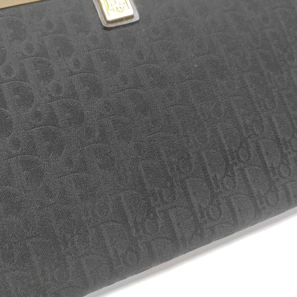 Oblique Canvas Clutch Black