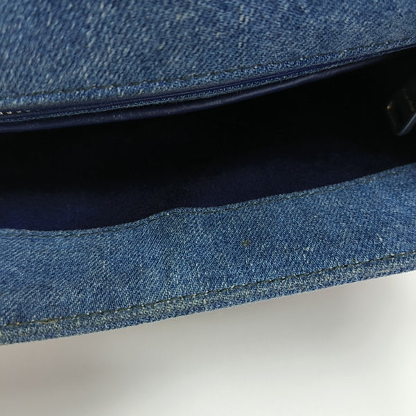 Denim Top Handle Bag Blue