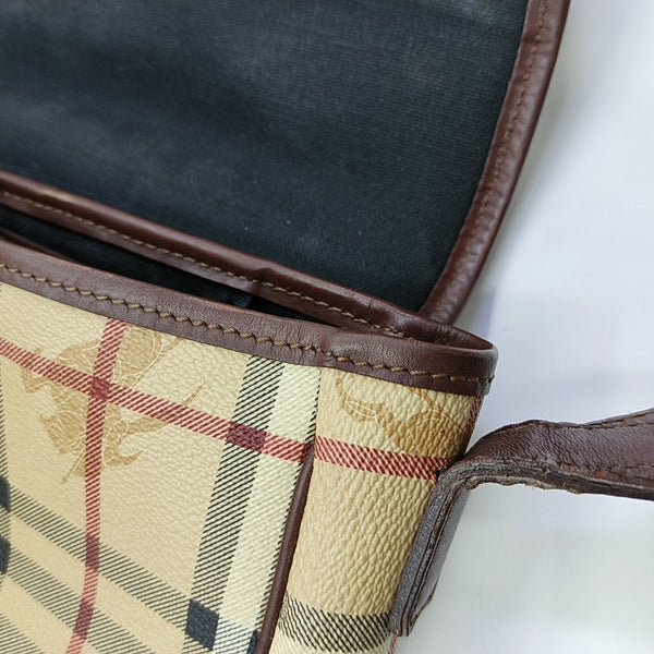 Coated Canvas Shoulder Bag Beige