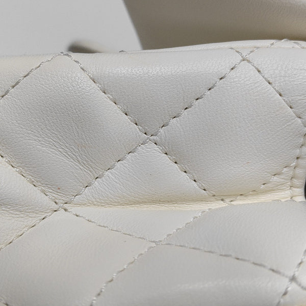 CLASSIC FLAP Mini Quilted Lambskin White