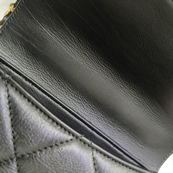 Quilted Calfskin Shoulder Bag Black