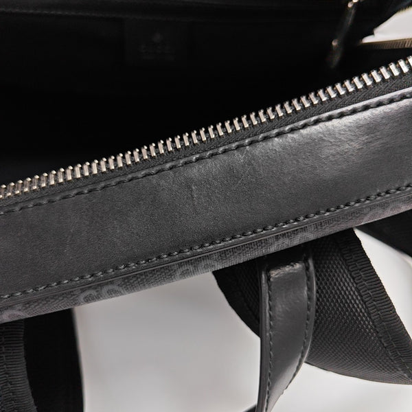 Monogram Coated Canvas Backpack Black