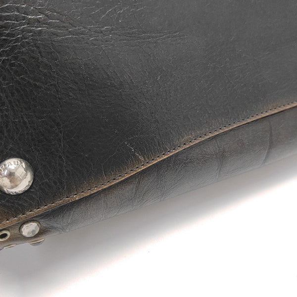 Calfskin Top Handle Bag Brown