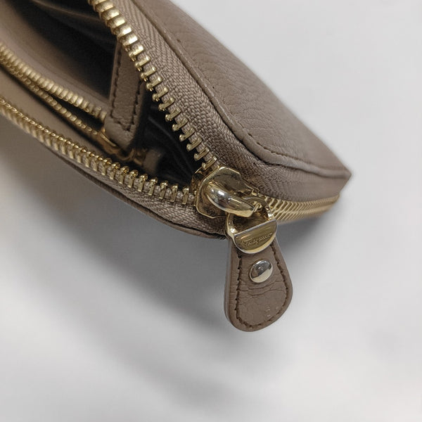 Gancini Calfskin Gray Wallet