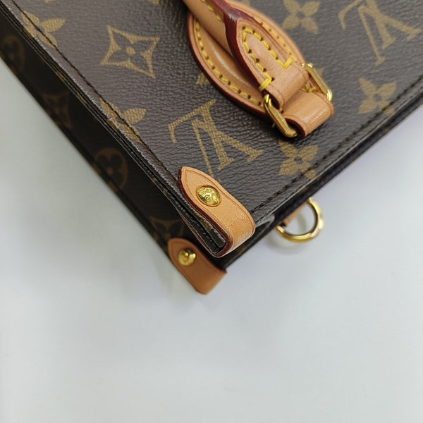 SAC PLAT BB Monogram Coated Canvas Brown
