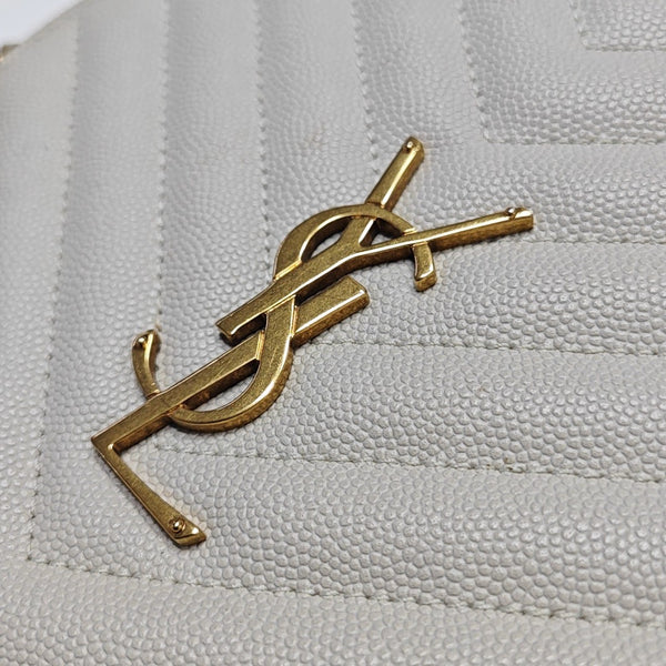 VINYLE Quilted Calfskin White