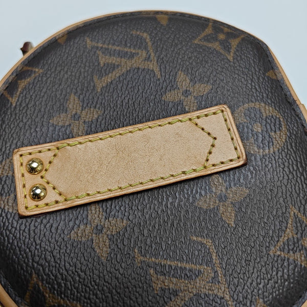 BOITE CHAPEAU Mini Monogram Coated Canvas Brown