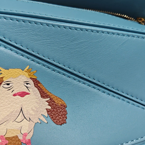 Puzzle Mini Calfskin Blue