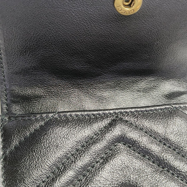 GG Marmont Mini Quilted Calfskin Black