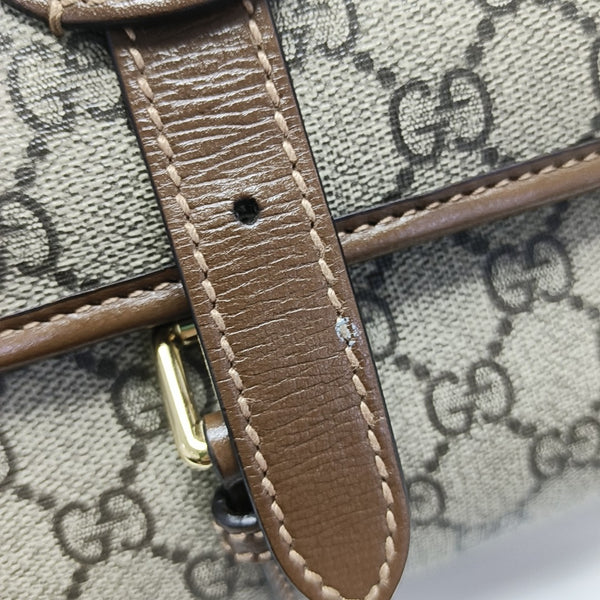 Monogram Coated Canvas Shoulder Bag Beige