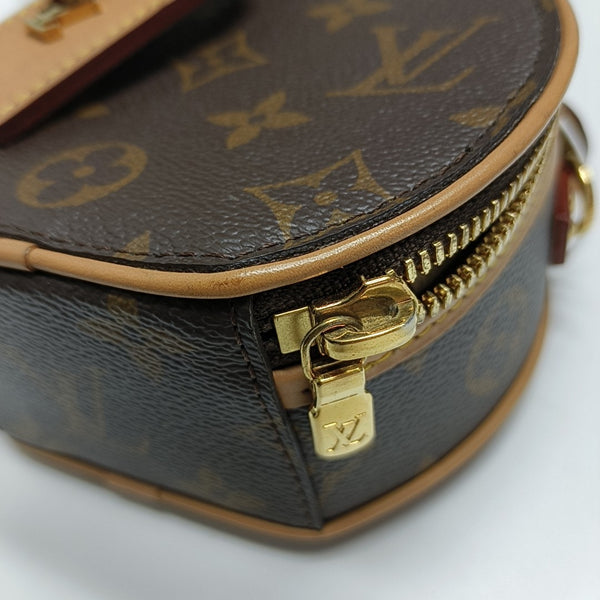 BOITE CHAPEAU Mini Monogram Coated Canvas Brown