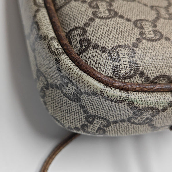 Monogram Coated Canvas Shoulder Bag Brown