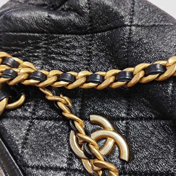 Quilted Calfskin Shoulder Bag Black