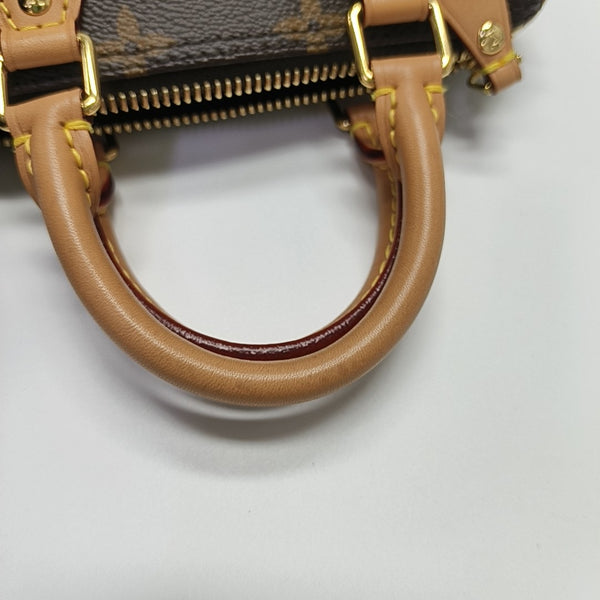 SPEEDY Nano Monogram Coated Canvas Brown