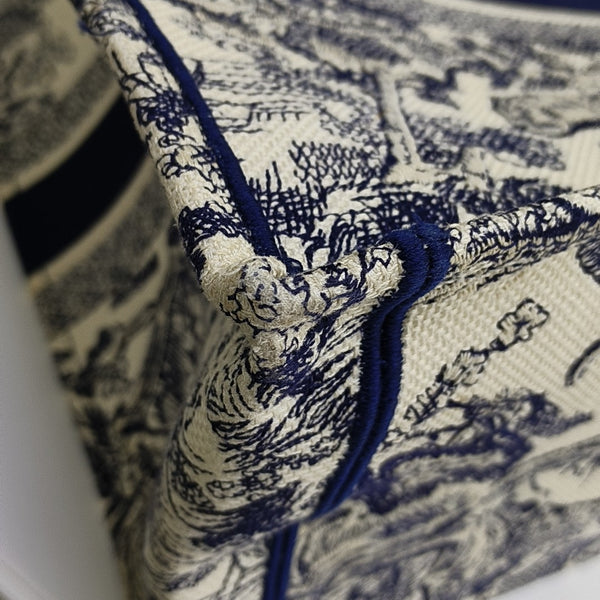 Book Tote Large Fabric Blue