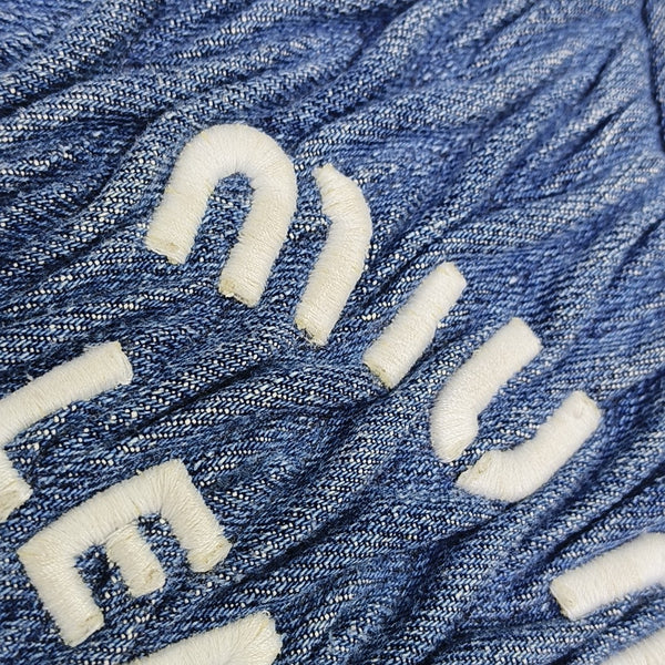 Quilted Denim Shoulder Bag Blue