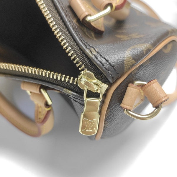 SPEEDY Nano Monogram Coated Canvas Brown