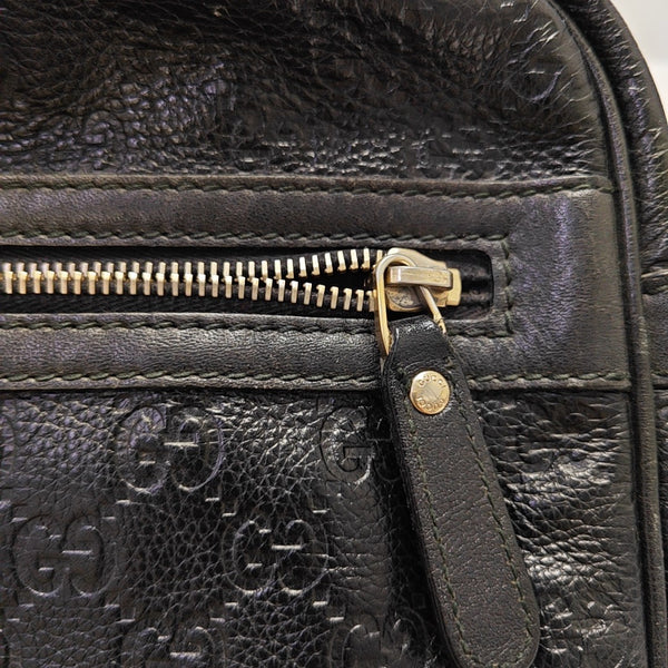Monogram Calfskin Shoulder Bag Black