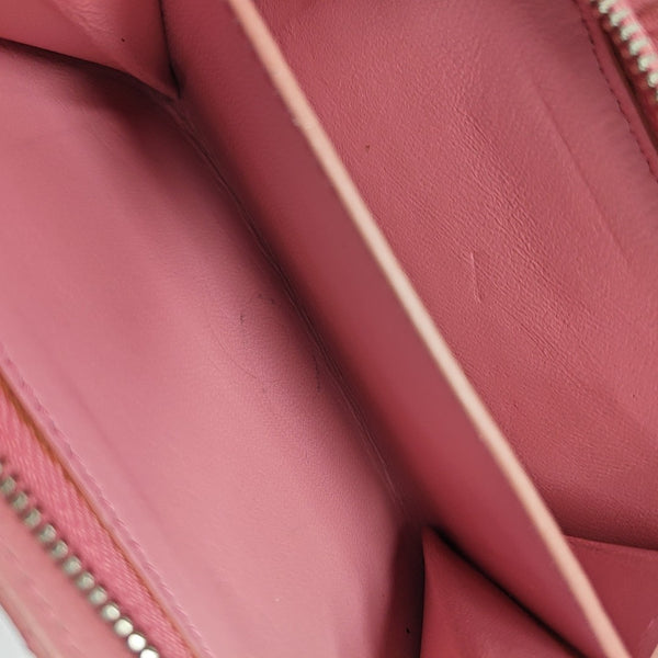 Quilted Lambskin Wallet Pink