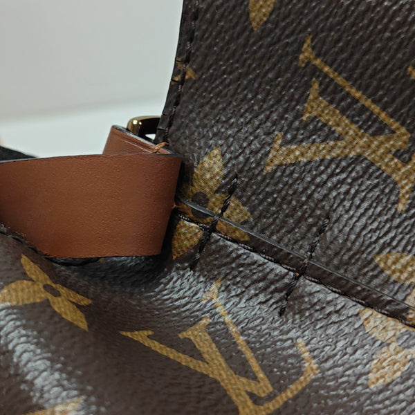 NÉONOÉ MM Monogram Coated Canvas Brown