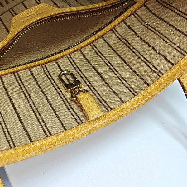 NEVERFULL MM Monogram Coated Canvas Brown