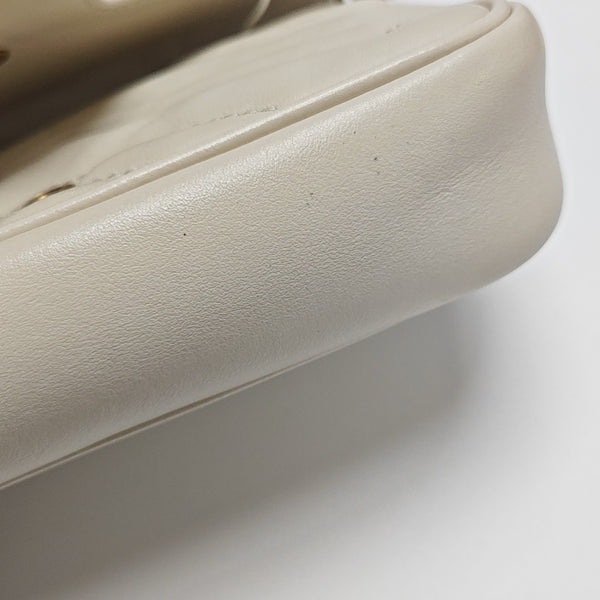GG Marmont Mini Quilted Calfskin White