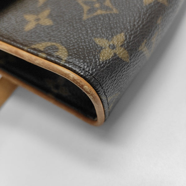 FLORENTINE Monogram Coated Canvas Brown