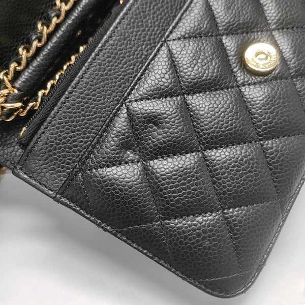 WOC Quilted Grained Calfskin Black