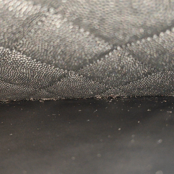 Quilted Grained Calfskin Shoulder Bag Black
