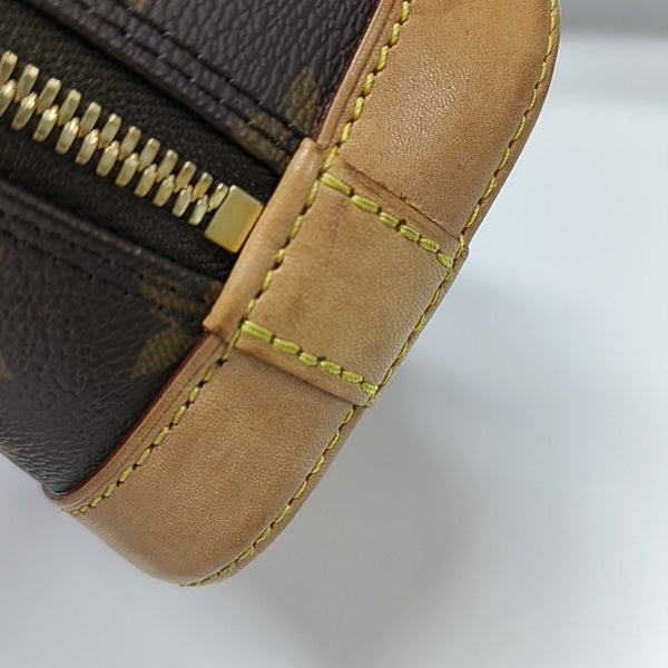 ALMA BB Monogram Coated Canvas Brown