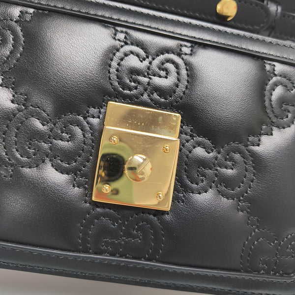 GG Matelassé Quilted Calfskin Black