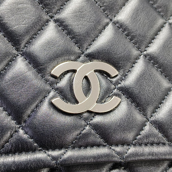 Quilted Calfskin Shoulder Bag Black