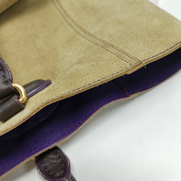 Suede Shoulder Bag Beige