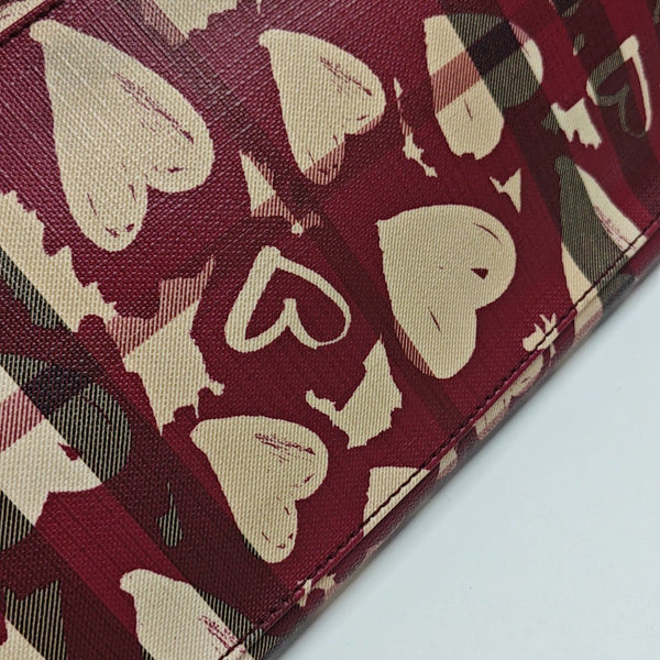 Coated Canvas Tote Bag Red