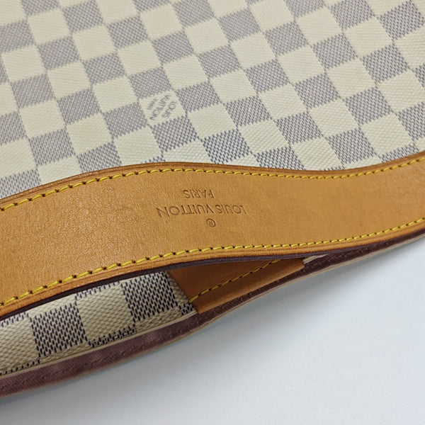 GRACEFUL PM Damier Azur Coated Canvas White