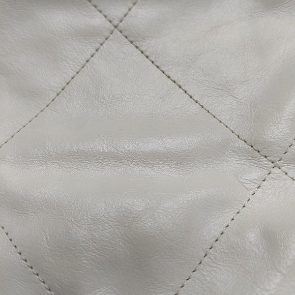 CHANEL 22 Mini Quilted Calfskin White