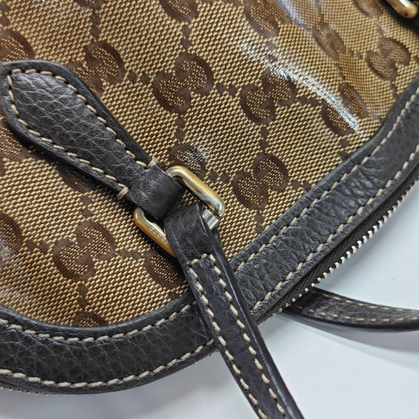 Monogram Coated Canvas Shoulder Bag Brown