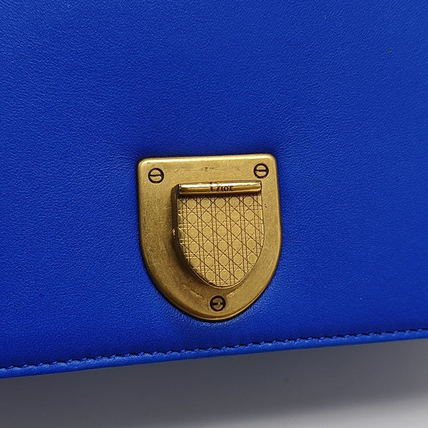 Diorama Small Cannage Calfskin Blue