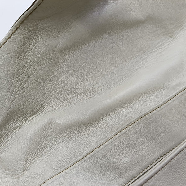 Calfskin Top Handle Bag White