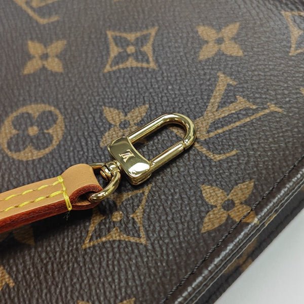SAC PLAT Mini Monogram Coated Canvas Brown