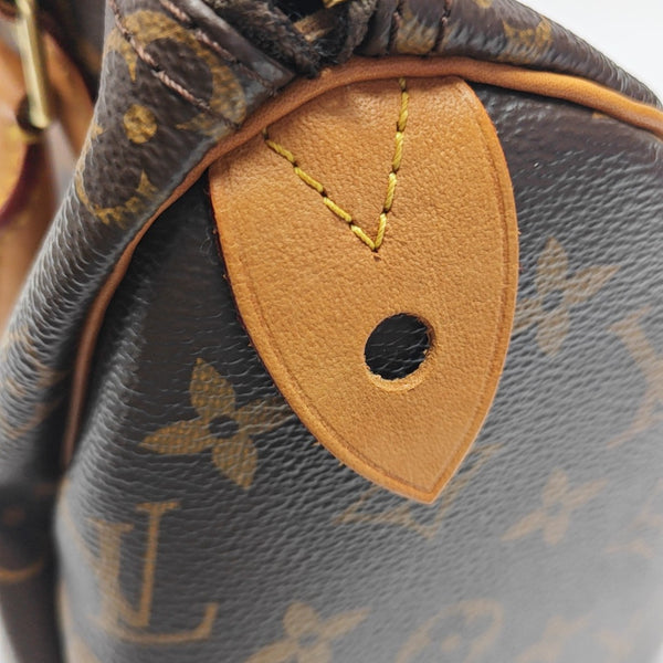 SPEEDY 25 Monogram Coated Canvas Brown