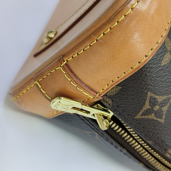 ALMA BB Monogram Coated Canvas Brown