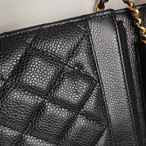 WOC Quilted Grained Calfskin Black