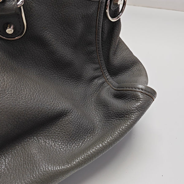 Classic Metallic Edge City Medium Lambskin Gray