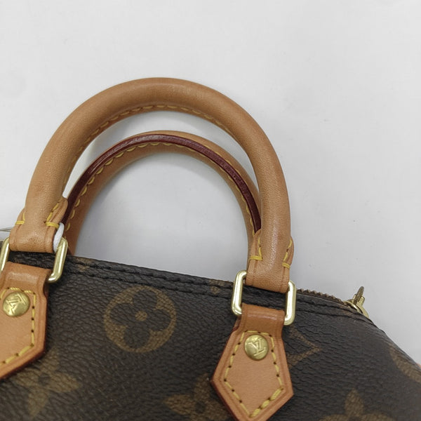 SPEEDY Nano Monogram Coated Canvas Brown