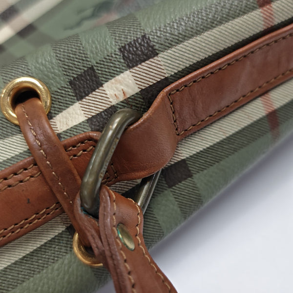Coated Canvas Bucket Bag Green