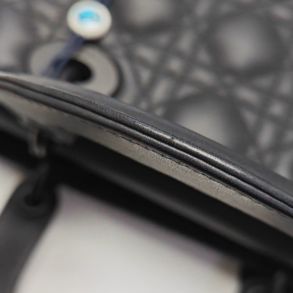 Lady Dior Small Cannage Calfskin Black