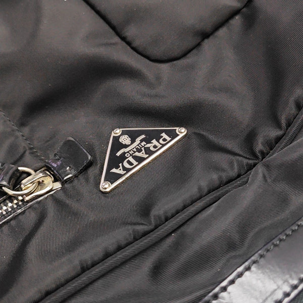Nylon Top Handle Bag Black